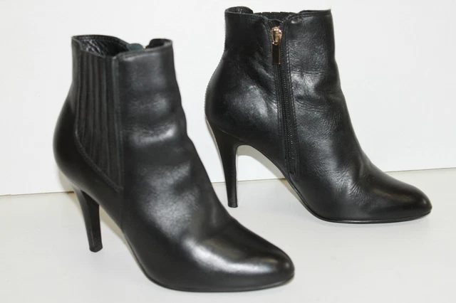 Bottines Minelli En Cuir Lisse Marron Clair - Taille 38 - Talon Haut Plateforme - Occasion TBE