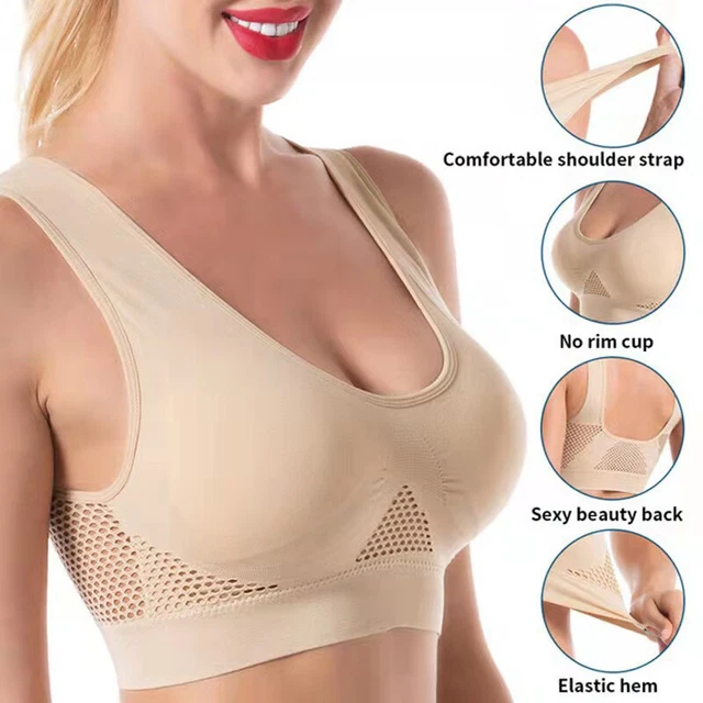 Reggiseno sportivo imbottito donna gilet donna palestra fitness yoga biancheria intima taglie forti UK