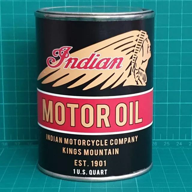 Vintage Replica Indian Motor Oil Tin Can Reproduction Tin Cans Display Props