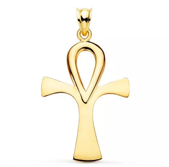 Colgante Oro 18k 750 mls. Cruz De La Vida. 36 X 23 MM. 3,35 Gramos