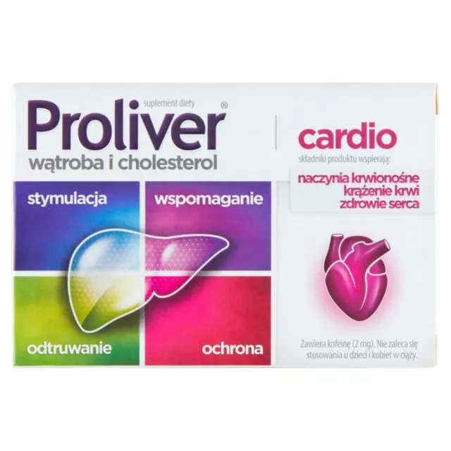 5902802703842 PROLIVER Cardio suplement diety wspomagający pracę wątroby 30 tabl