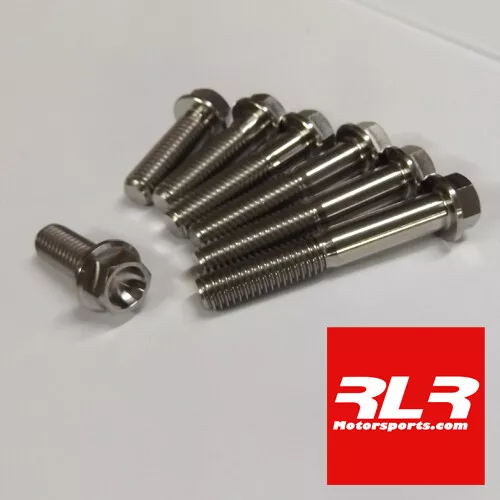 M8 Titanium Hex Head Flange Bolt  M8x35mm 1.25 thread pitch