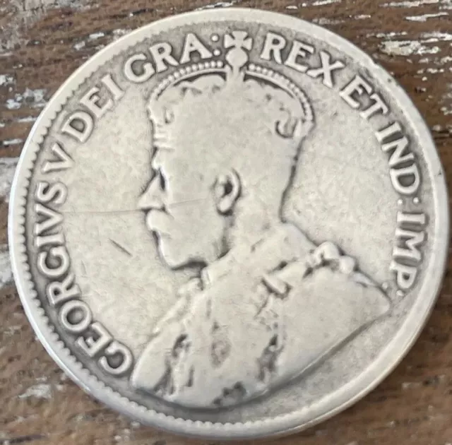 1930 Canada 25 cents Silver Coin
