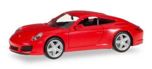 Porsche 911 (991) Carrera 2 coupé rouge - Herpa - Echelle 1/87 (Ho)