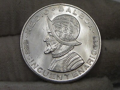 Balboa Bu 1953 Argento½ Balboa Panama KM20 #51 
