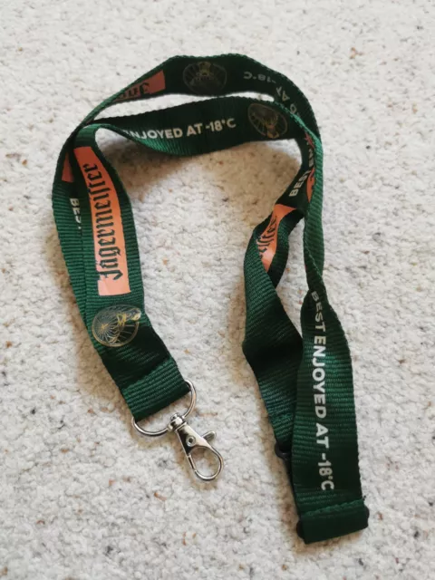 Jagermeister Liqueur Clip Lanyard Green/Orange.