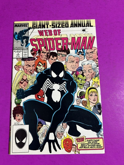 Web of Spider-Man:￼ Giant Size Annual 3 Marvel Comics 1987 Early Black Suit!!