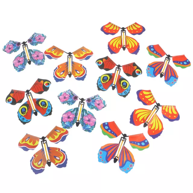 10 x magic butterfly flying butterfly with card Toy with empty ha N.^-^