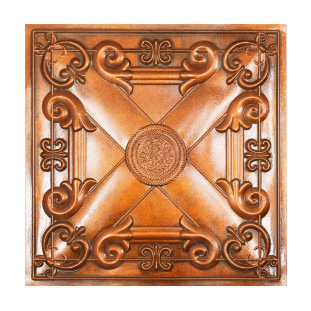 Pressed Tin Ceiling Tiles stores art decor wall panel PL22 Archaic copper 10pcs