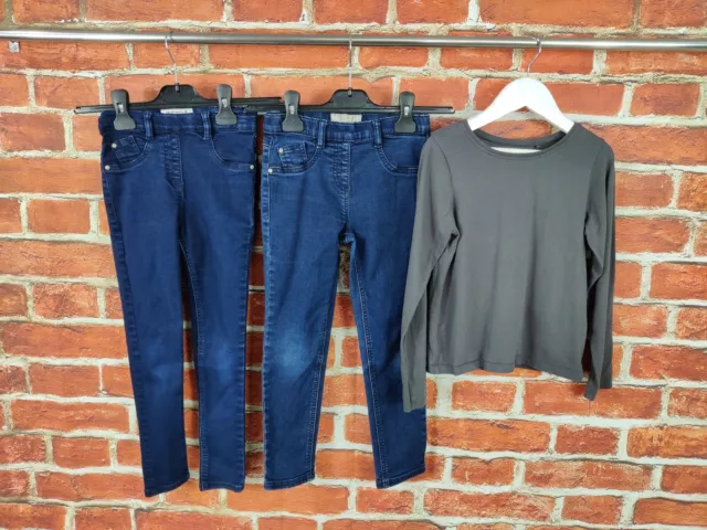 T-Shirt Maniche Lunghe Ragazze Pacchetto Età 6-7 Anni 100% Next Blu Skinny Jeans 122Cm