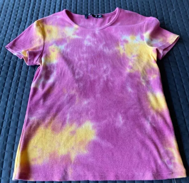 SPORTSGIRL Tie Dye Rib T-Shirt Girls/Ladies Top Size 8  XS - Like New