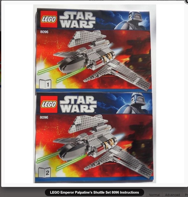 Lego star wars 2025 emperor palpatine's shuttle instructions