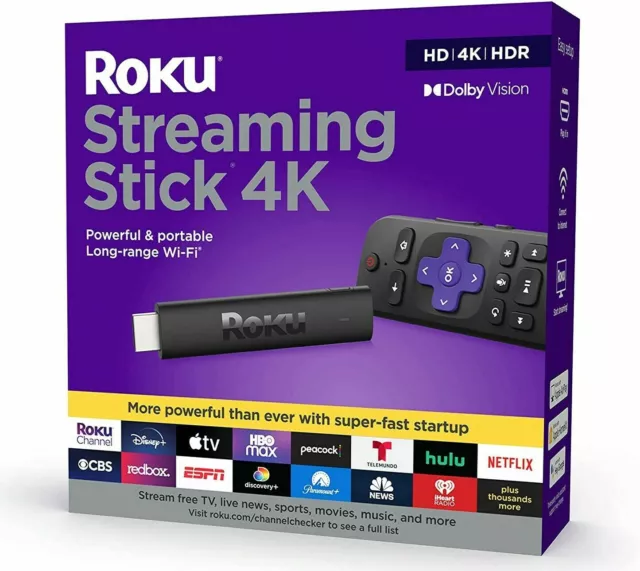 Roku Streaming Stick4K HD/4K/HDR Streaming Device with Long-range Wireless Voice