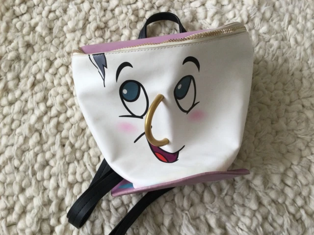 DISNEY CHIP BEAUTY And The Beast Teacup Backpack Rucksack Zip Bag