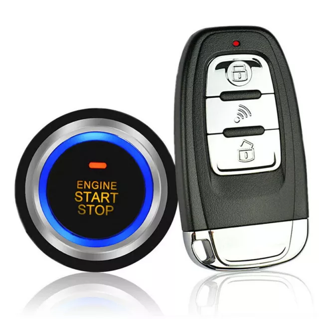 12V Car Keyless Entry One-button Engine Start Alarm System Remote Starter Stop