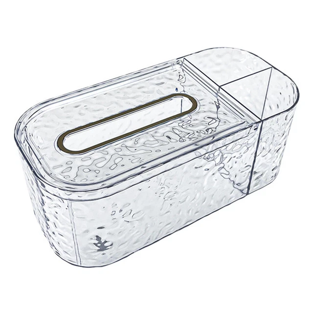 Caja de tejidos de patrón de glaciar acrílico corrugado de alta calidad con diseño espacioso