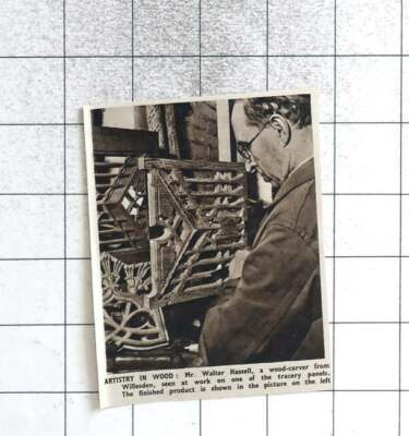 1948 Artistry In Wood By Walter Hassell Wood Carver From Willesden 