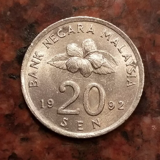 1992 Malaysia 20 Sen Coin - #B0764
