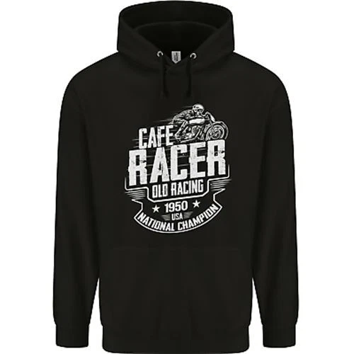 Cafe Racer Old Racing Biker Motorcycle Childrens Kids Hoodie