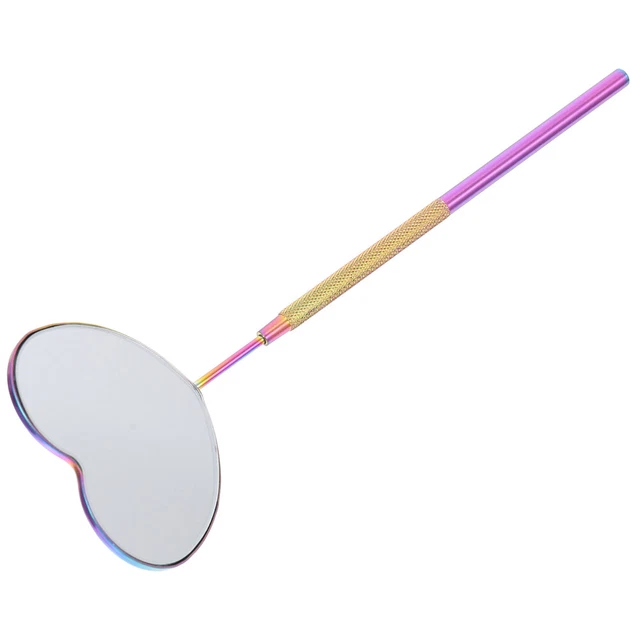 Eyelash Check Mirror Make Up Tool Handhold for Extensions Modeling