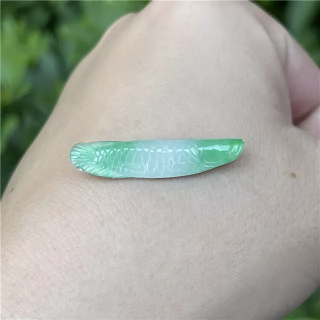 Jadeite Jade Grade A Natural Myanmar Burma Loose Jade Hand Carved arowana