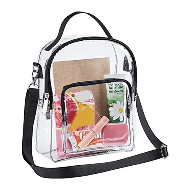 Borsa a tracolla PVC trasparente manico superiore grande capacità impermeabile borsa a tracolla
