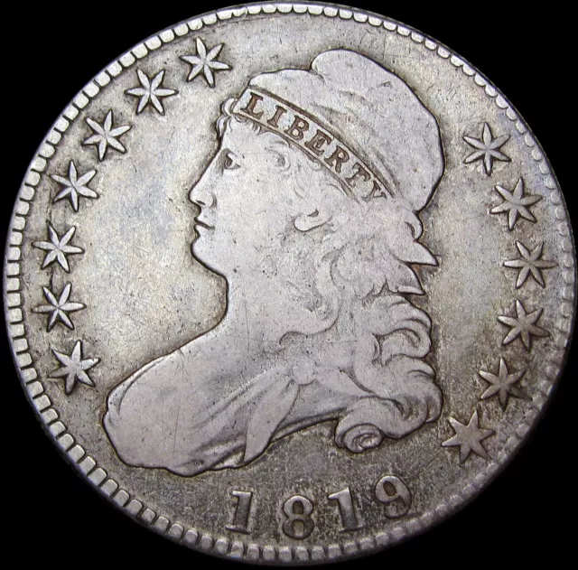 1819/8 Capped Bust Half Dollar Silver ---- Nice Condition Type Coin ---- #U291