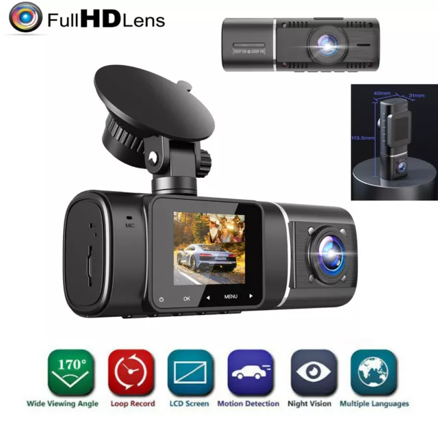 TOGUARD FHD Auto Dashcam Kamera 1080P IR Nachtsicht Dual Lens DASH CAM Recorder