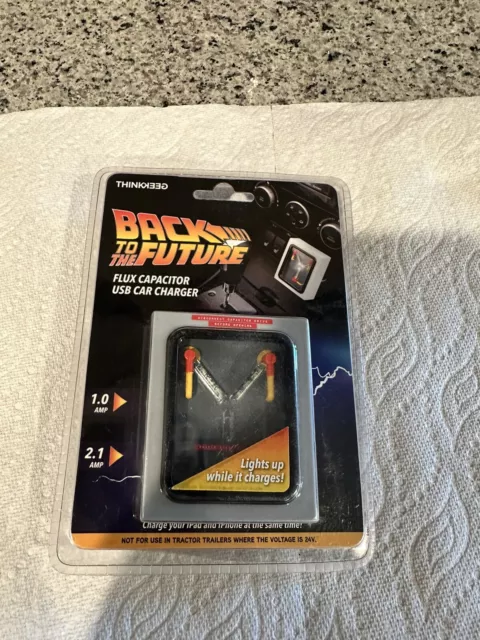 Back to the Future FLUX CAPACITOR USB Car Charger ThinkGeek NIB!! RARE!!