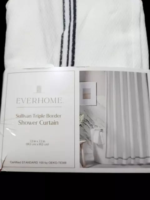 Sullivan 72 In x 72 In 100% Cotton Shower Curtain in Iron Gate EverHome