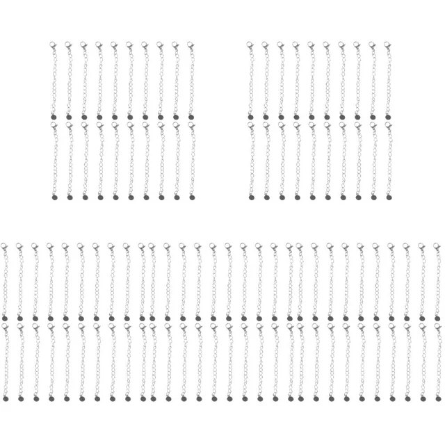100 pz collana estensore catena di prolunga bracciale di lunga durata portatile