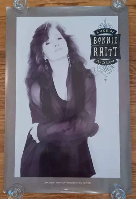 BONNIE RAITT Two-Sided Promo Poster- "Luck of the Draw" (1991) Original Unused