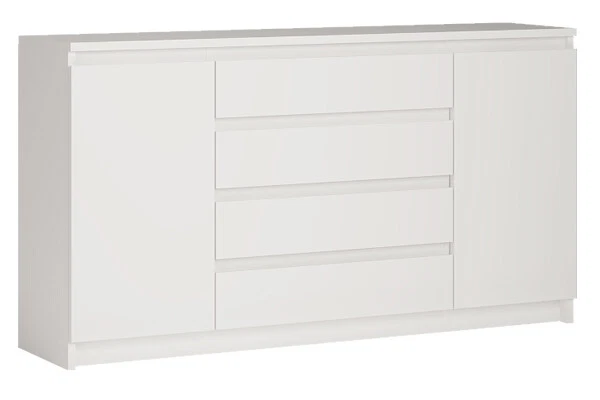 Commode Armadio Buffet Avec Tiroirs 155x35x85cm Blanc (18094)