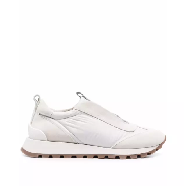 Brunello Cucinelli Women's Leather Sneakers In White