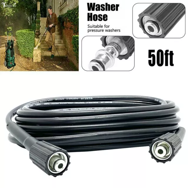 High Pressure Washer Hose 26/50ft 3200PSI M22 Power Washer Extension Hose