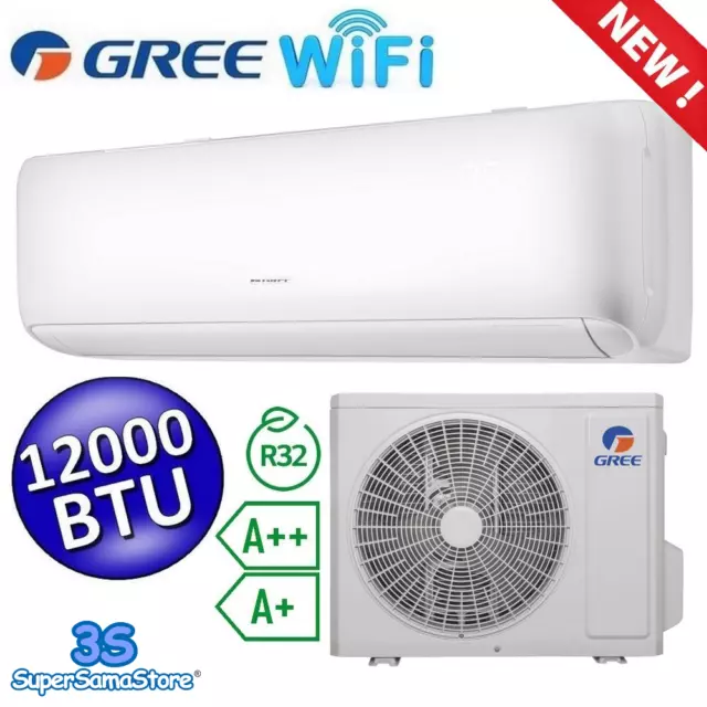 3S Ari Gree - Climatiseur Mono Split 12000 Btu Classe A++/A+ Inverter R32 Wifi