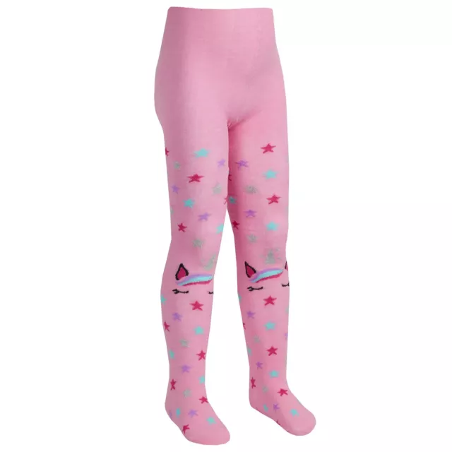 Collant unicorno ragazze cotone ricco bambini morbidi elasticizzati scintillanti 2 paia 2