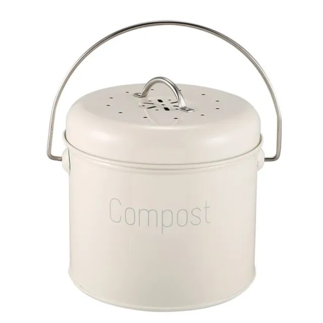 Papelera de compost 3L - Papelera de compost de cocina de acero inoxidable - Compostador de cocina para Y3I7