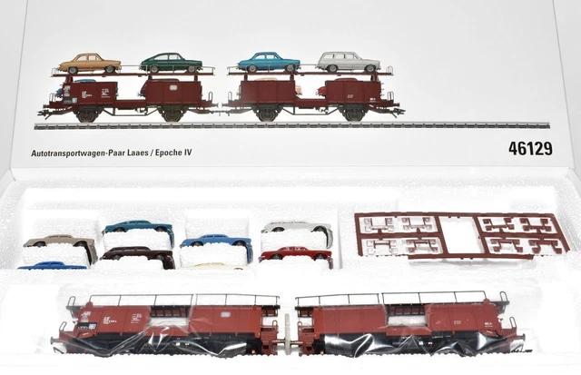 Marklin 46129 – Paire De Wagons Porte-autos H0 Laaes, état D’occasion
