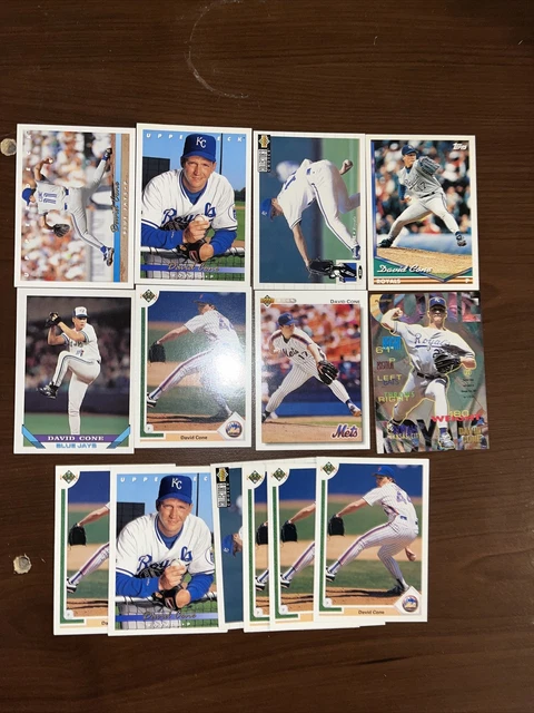 David Cone Lot of 14 Royals, Mets, Blue Jays 8 Different Cards Base