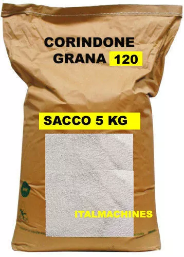 Corindone Bianco Sabbiatrice Graniglia Grana 120 Sabbiatura Sacco Prova Da 5 Kg