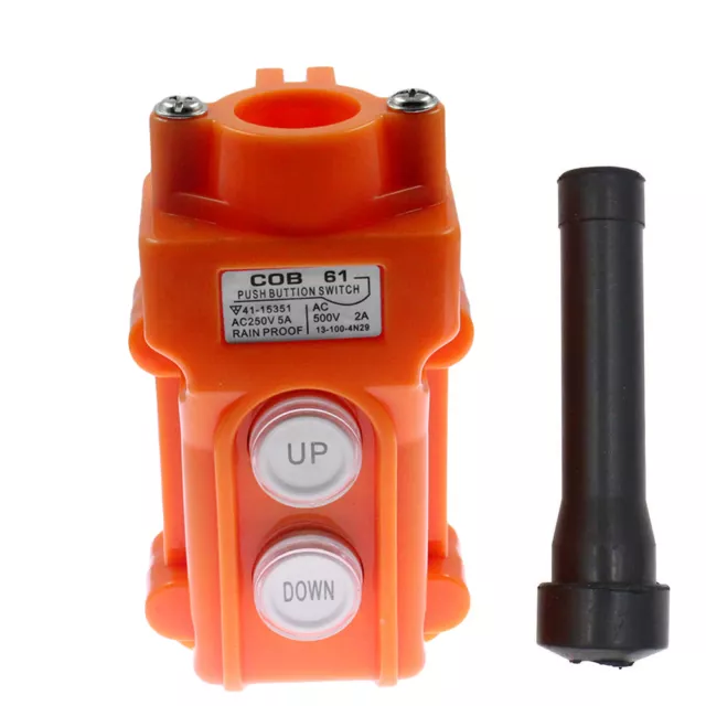 Crane Pendant Control Pushbutton Switch Hoist Station Up-Down Waterproof Button