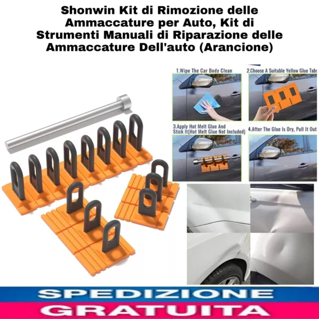 Kit di Rimozione delle Ammaccature x Auto, Set Strumenti Manuali di Riparazione