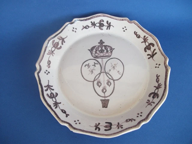 Belle et ancienne assiette en faïence de NEVERS fin XVIIIe début XIXe N°2