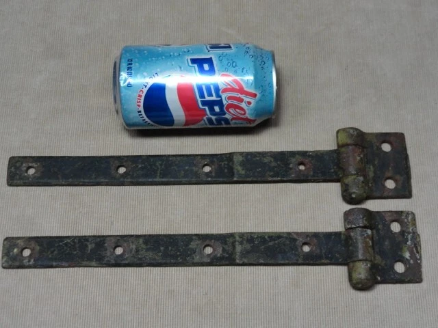 Pair of Barn Shed Door Garden Gate Strap Hinges Antique Cast Iron Nice Ones 'B' 9