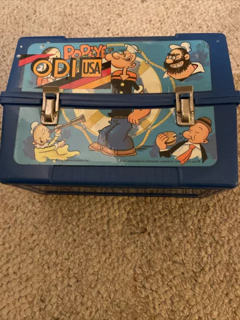 Vintage 1979 Aladdin Popeye Plastic Lunchbox, No Thermos