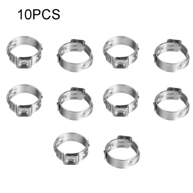 Heavy duty Stainless Steel Clamp Rings for Secure Pipe Connections Set of 10