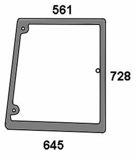 Seitenscheibe rechts - New Holland 5182188 - Kabine TLA, 5000 Serie TLA 70A, 80A