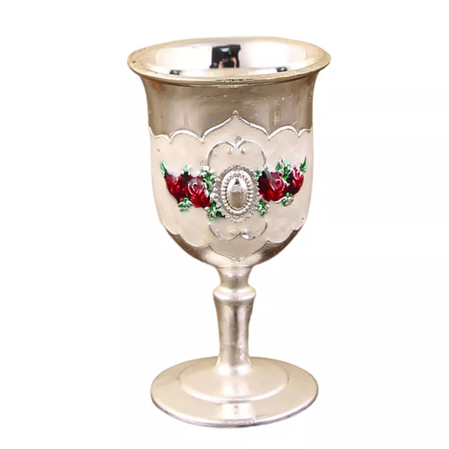 Cocktail Goblet Fashion Drinkware Vintage Flower Pattern Banquet Party Dining