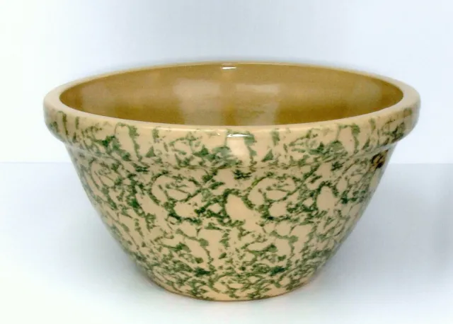 Robinson Ransbottom Pottery 10.5" Mixing Bowl - Spongeware Green 3 QT